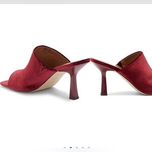 NORDSTROM RACK. BETTY HEEL MULE. RED CRANBERRY